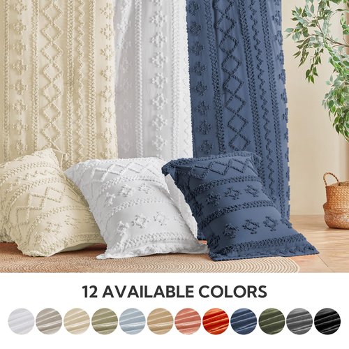 MR&HM Beige Comforter Set Queen, Tufted Boho Bedding Set, Farmhouse Bed in a Bag Set 7 Pieces with 1 Comforter, 2 Pillow Shams, 2 Pillowcases, 1 Flat Sheet, 1 Fitted Sheet for All Seasons