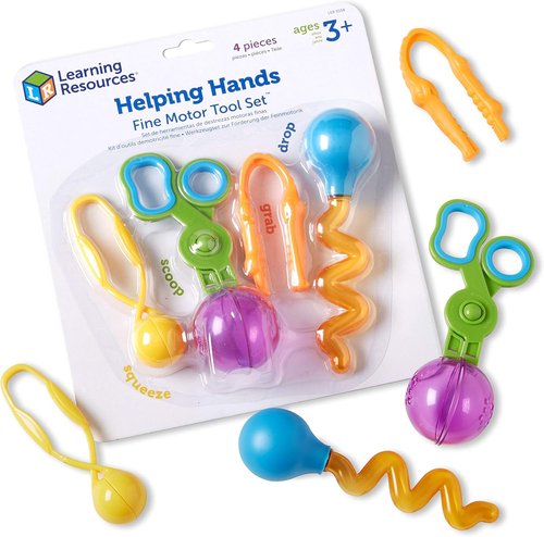 Learning Resources Helping Hands Fine Motor Tool Set - Sensory Bin Toys for Montessori & Therapy Games