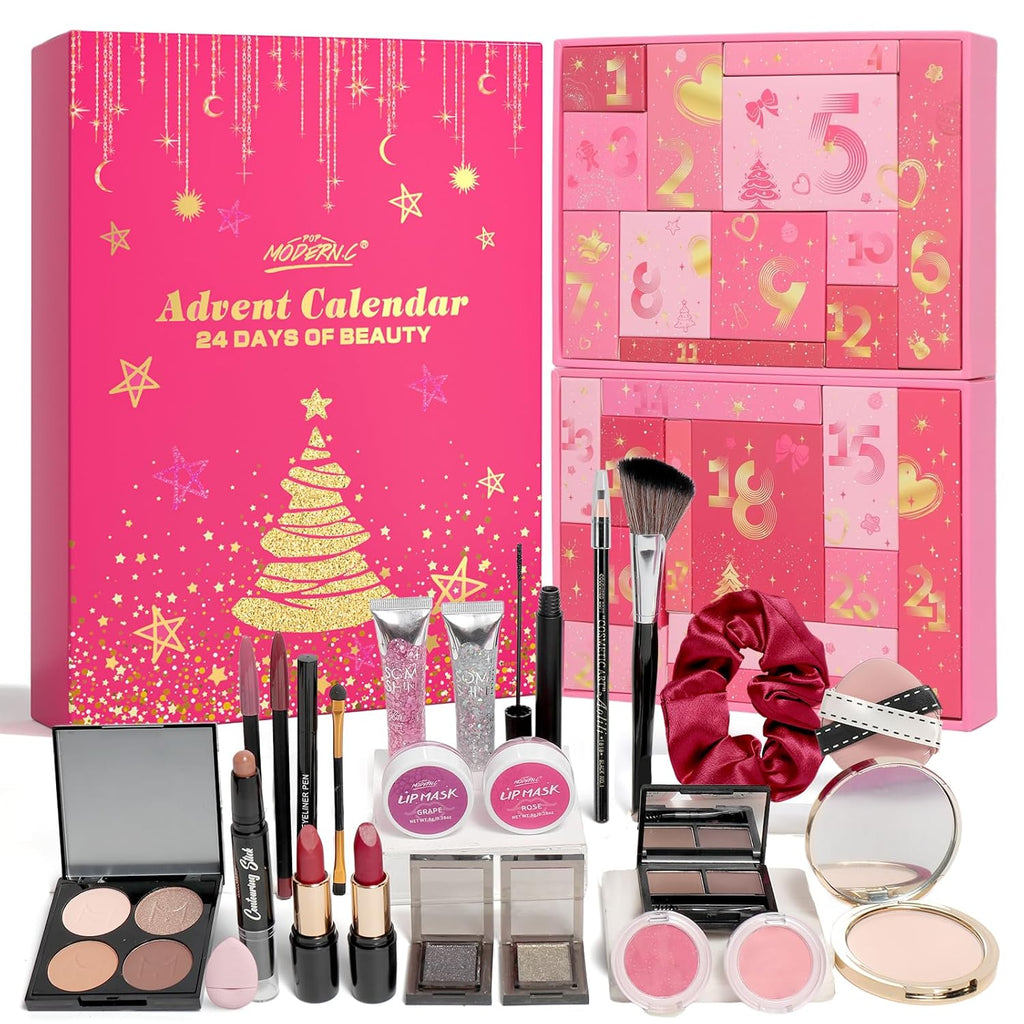 Skiennix Makeup Advent Calendar 2025 - 24 Days of Beauty Gifts for Women & Teens | Perfect for Christmas