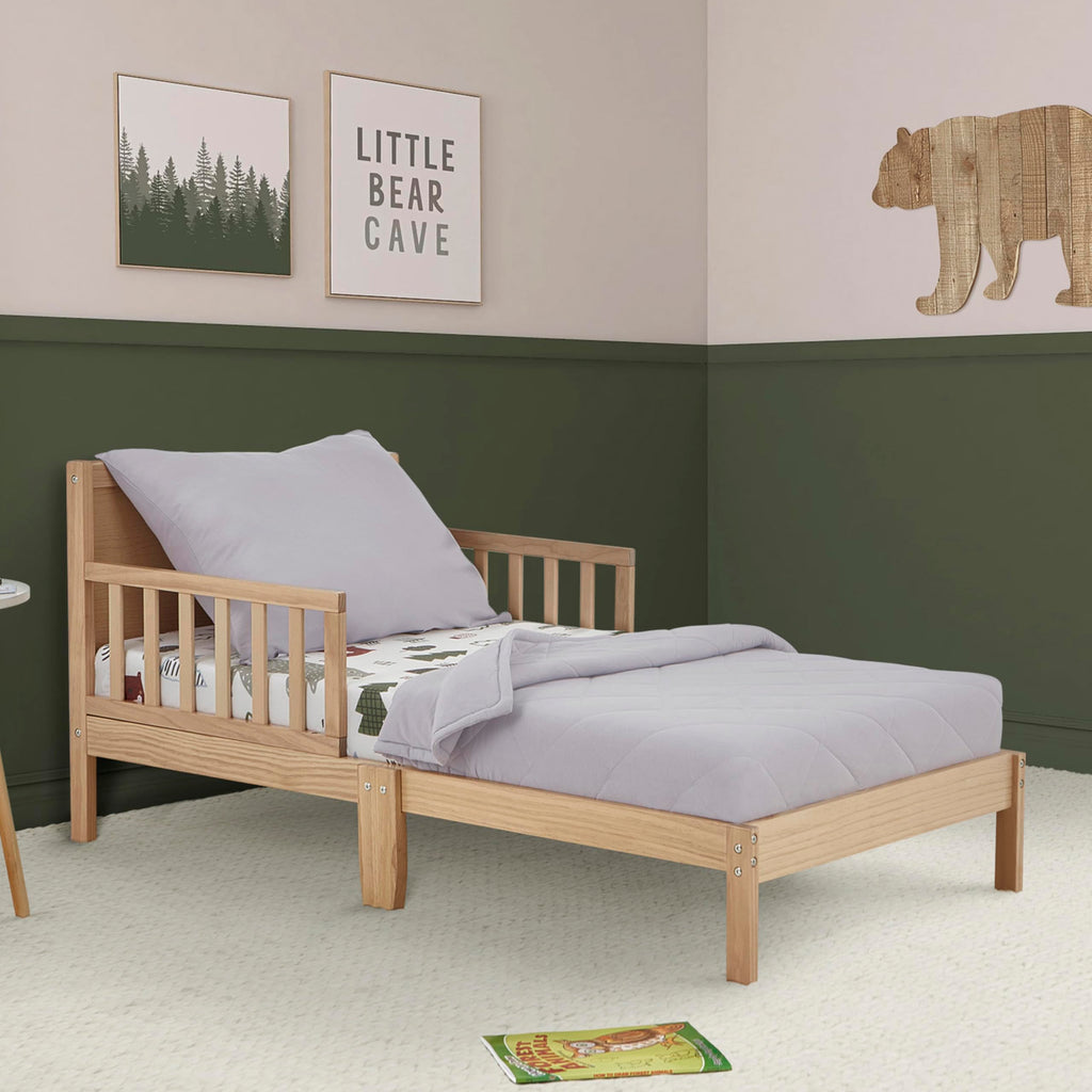 Evolur Grizzly Bear 3 Piece Toddler Bedding Set, Super Soft and Breathable Toddler Bedding, Machine Washable, Includes Fitted Sheet, Comforter and Pillow Case