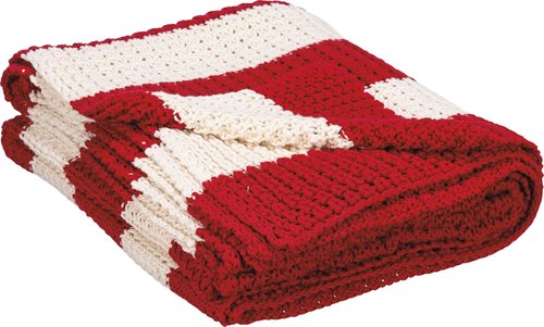 Primitives by Kathy Throw Blanket - Red & White Striped from Our Nordic Collection