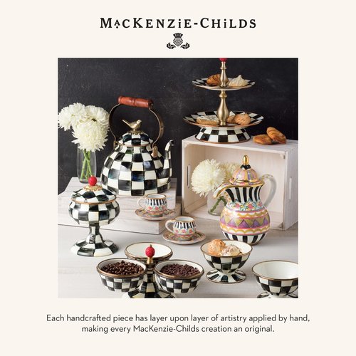MACKENZIE-CHILDS Kitchen Spoon, Silicone Cooking Spoon, Black-and-White Courtly Check