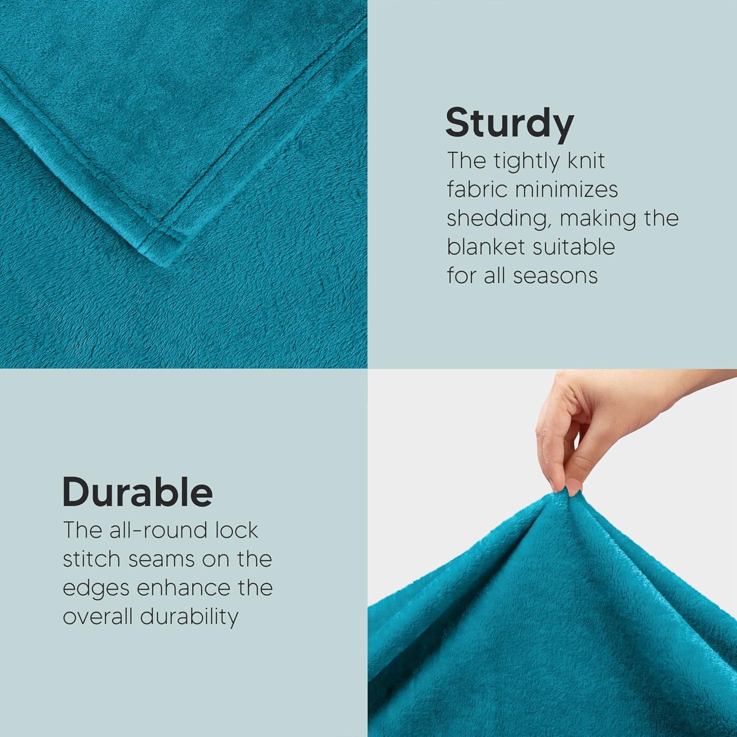Utopia Bedding Fleece Blanket - Luxury Soft Microfiber Throw in Turquoise | Anti-Static, 50x60 Inch