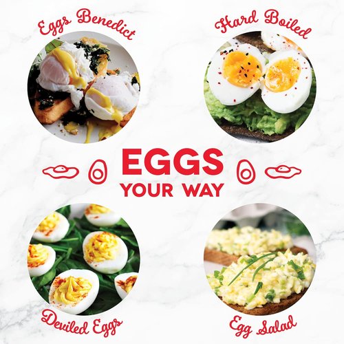 Dash Rapid Egg Cooker | 7-Egg Capacity Boiler, Poacher & Steamer - Dishwasher Safe, Includes Recipe Guide - Black