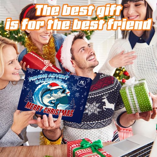 Advent Calendar Fishing Lures Kit - 24 Days Countdown Gift for Men, Teens & Fisher Enthusiasts