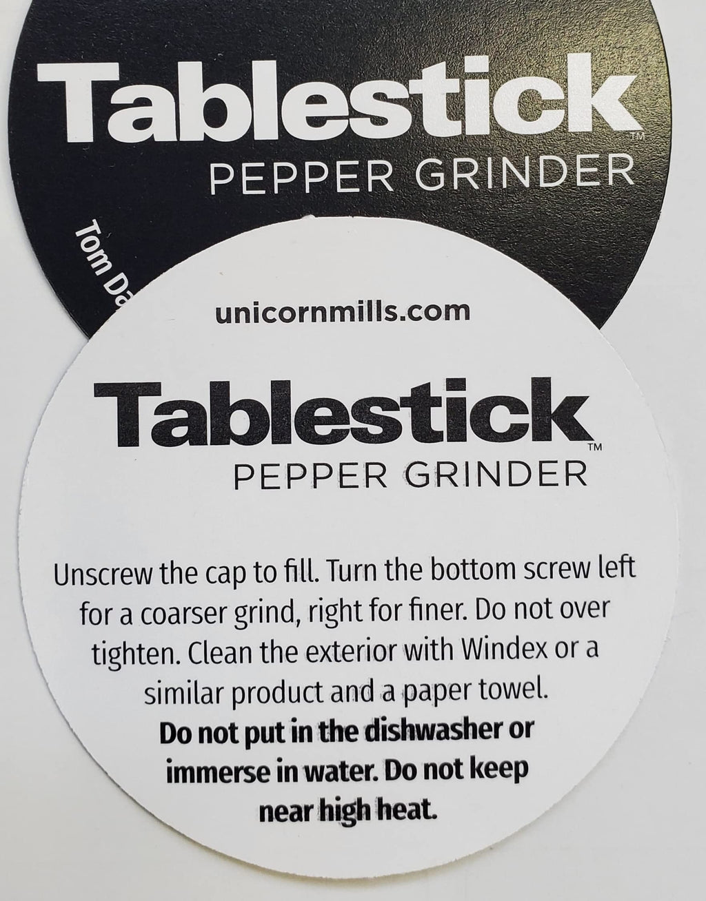 Tablestick Salt and Pepper Grinder Set