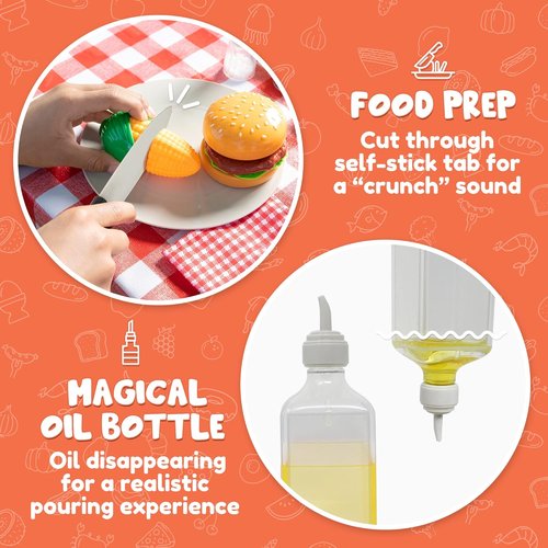 JOYIN BBQ Play Grill Set - Interactive Cooking Toy with Light & Sound | Perfect Birthday Gift for Kids Ages 2-4
