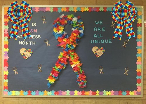 ABTOLS Autism Awareness Wreath Bows - Colorful 2-Piece Set for Fundraisers & Decorations