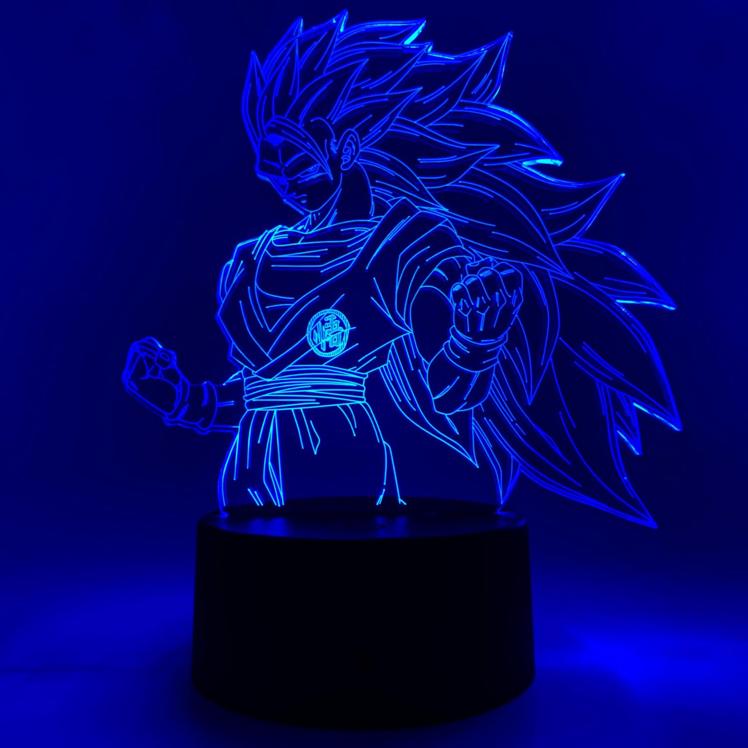 Otaku Lamps Super Saiyan 3 Goku Dragon Ball Super - 16 Color RGB LED Anime Night Light | 3D Room Décor Gift