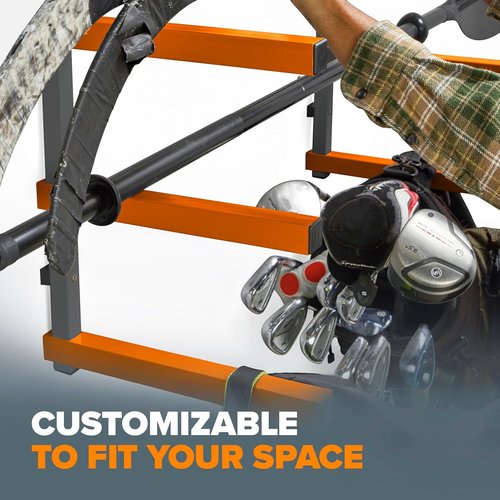 Bora Lumber Storage Rack | 3-Level Wall Mount Wood Organizer - 2 Pack for Garage Efficiency