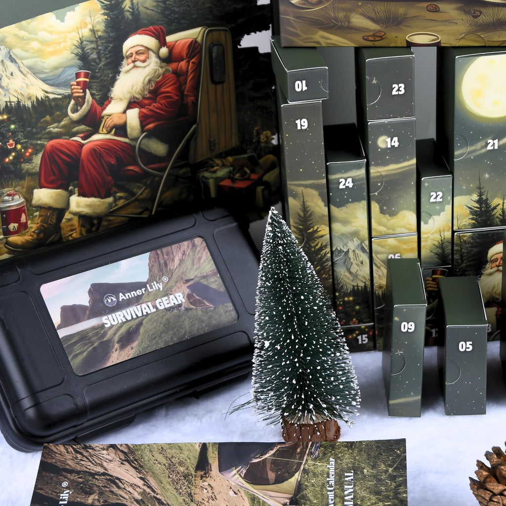 Survival Advent Calendar | 2025 Survival Kits for Men - 24 Days of Outdoor Adventure Gifts