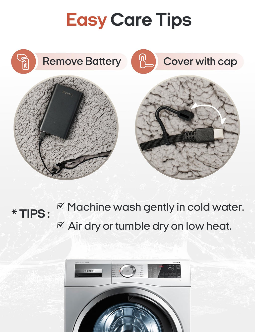 Ourea 12V Battery Operated Heated Blanket Cordless Electric Blanket with 20000mAh Power Bank Portable Heated Throw for Outdoor Camping Car Stadium Travel Home Sherpa Fleece Grey