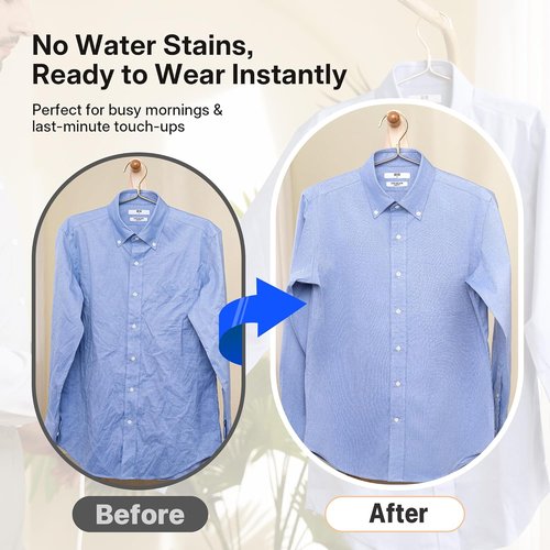 GKJ Handheld Clothes Steamer - 2-in-1 Portable Fabric & Garment Steamer with 2300Pa Suction | 118ml Water Tank