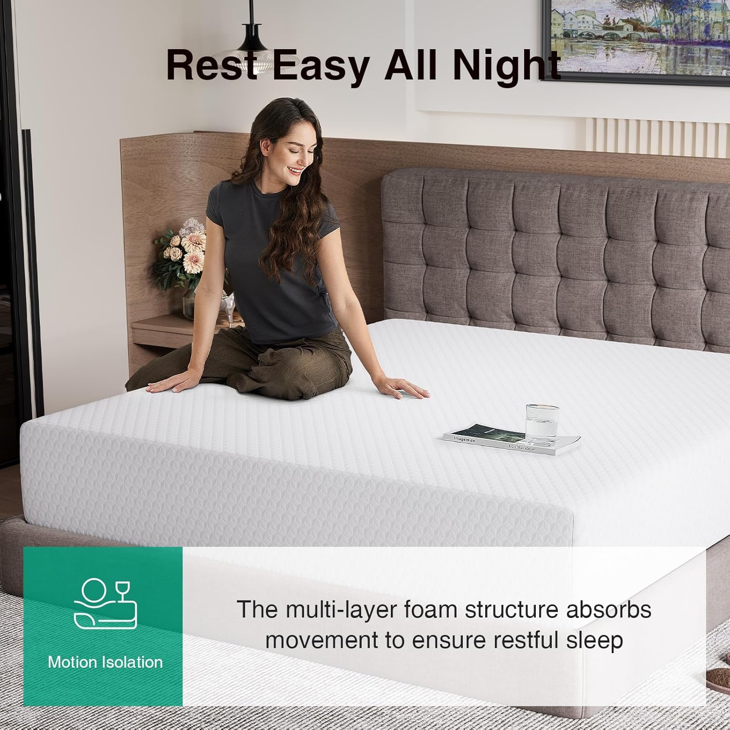 Novilla Queen Mattress - 14 Inch Memory Foam for Pressure Relief & Support | Cool, Medium Firm, CertiPUR-US Certified