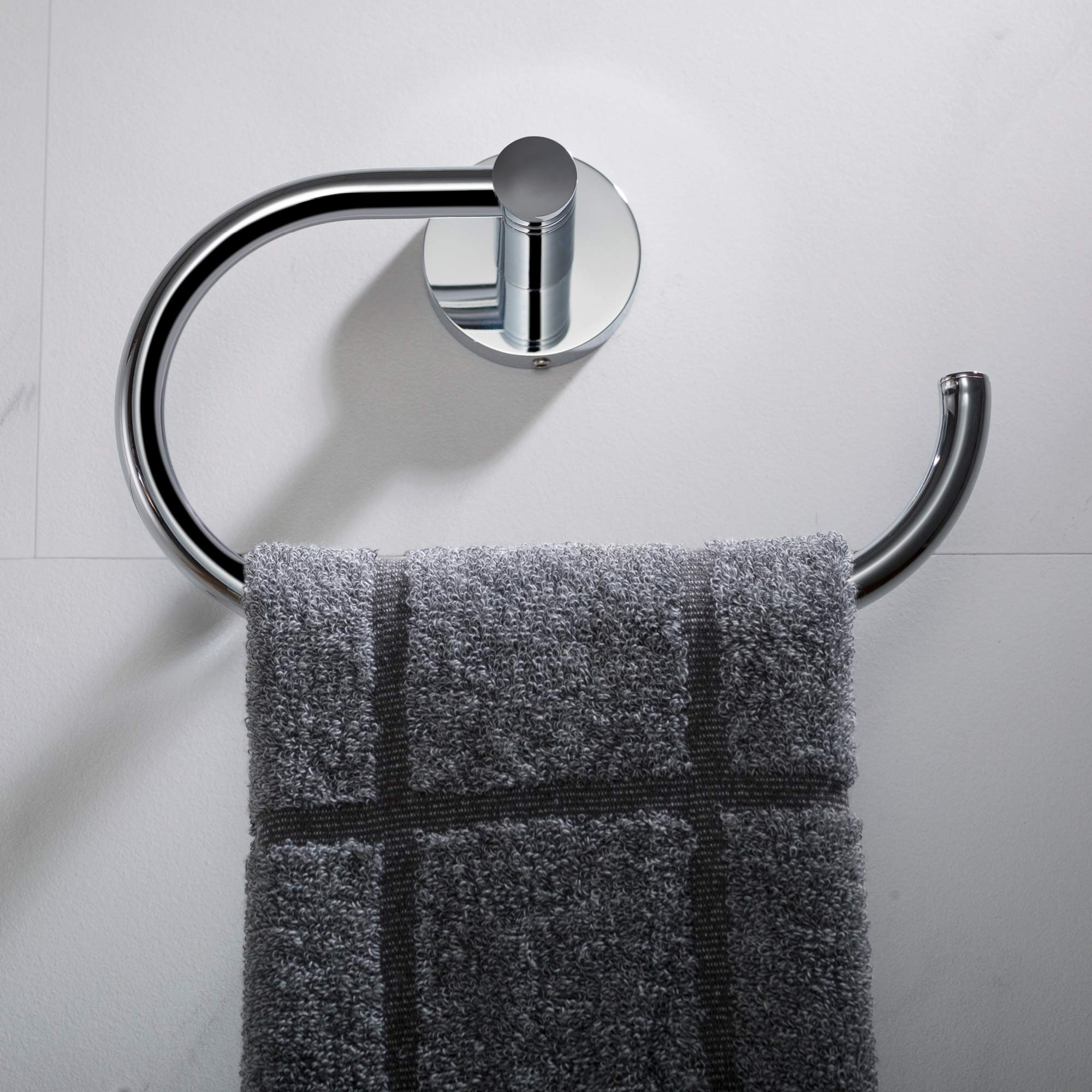 KRAUS Elie Bathroom Towel Ring, Chrome Finish, KEA-18825CH