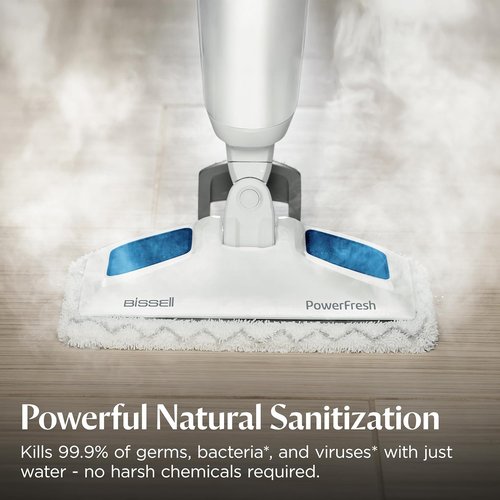 BISSELL Steam Mop 1940A - PowerFresh Floor Cleaner for Hardwood & Tile | Natural Sanitization, 12” Cleaning Path