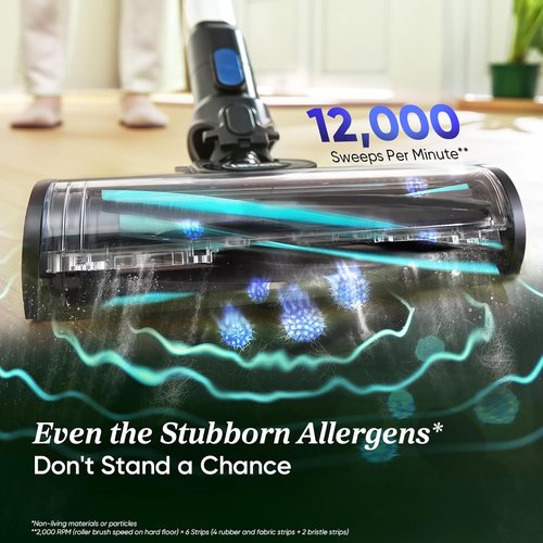 LEVOIT Cordless Vacuum Cleaner - HEPA Filter, Tangle-Resistant Design, 60 Mins Runtime, Lightweight & Powerful Suction | LVAC-300