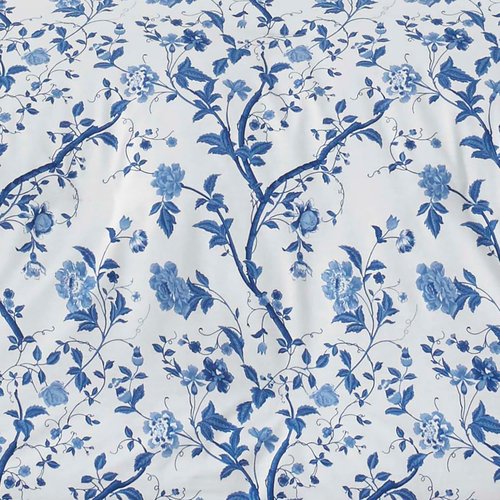 Laura Ashley Home - Twin Duvet Cover Set, Reversible Cotton Bedding with Matching Shams, Stylish Home Decor for All Seasons (Elise Medium Blue, Twin)