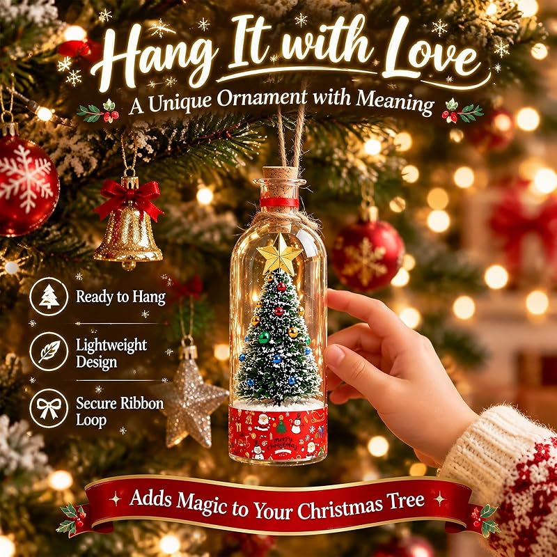 Recordable Christmas Bottle Tree Ornament – 30-Second Message