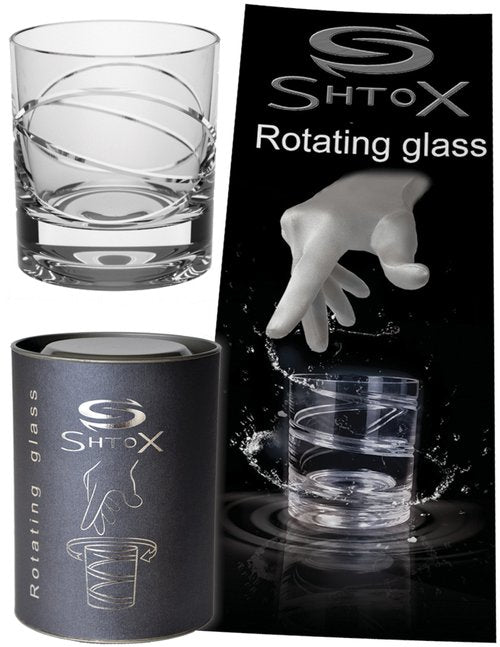 SHTOX 005 Tumbler Crystal Glass with Rotating Pattern, Perfect for Whiskey, Scotch, Bourbon 320ml