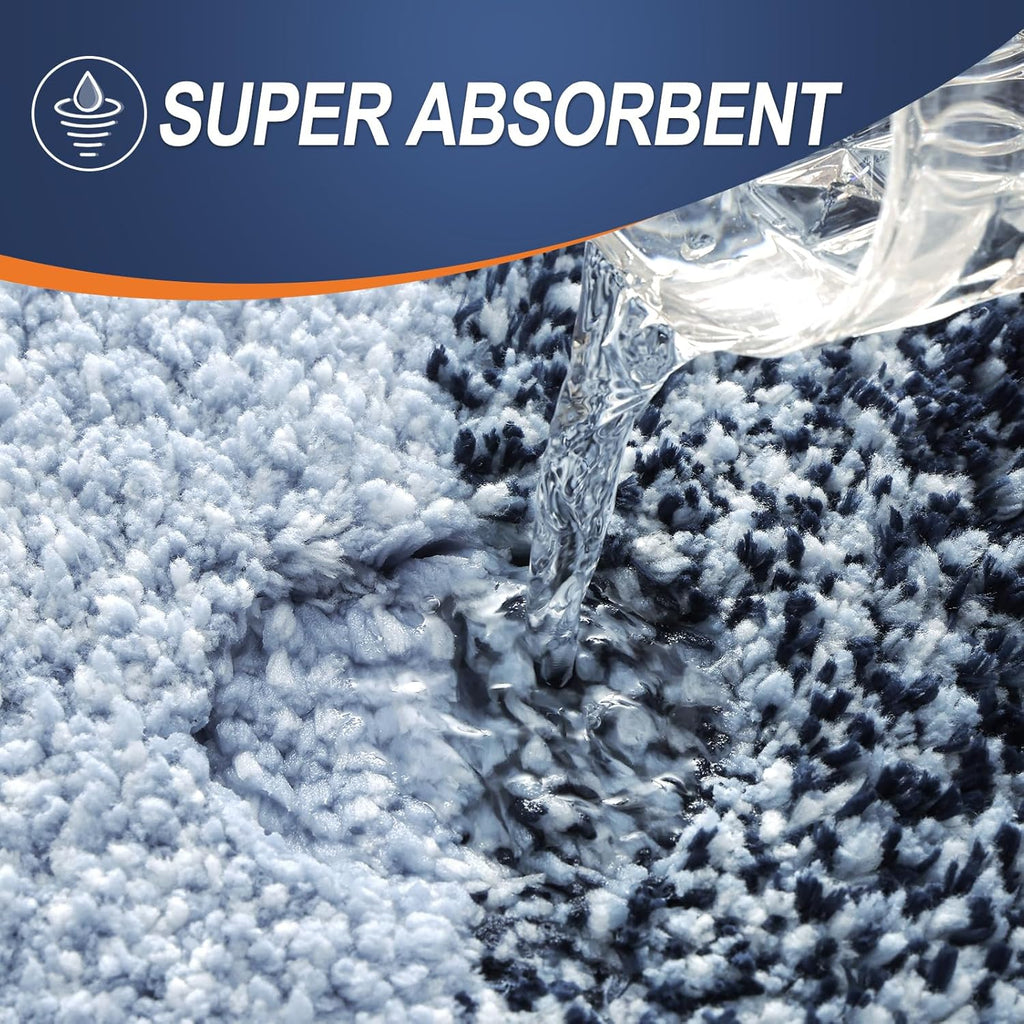 OLANLY Bathroom Rugs - Extra Soft Microfiber Mat, Quick-Dry & Machine Washable, 30x20, Navy Blue