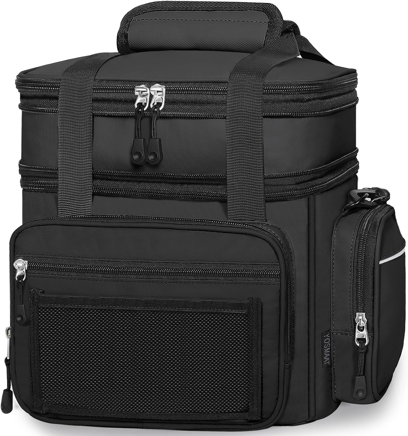 Skiennix Expandable Lunch Box Cooler Bag - Insulated Heavy-Duty Design for Work & Picnics - Black 15L