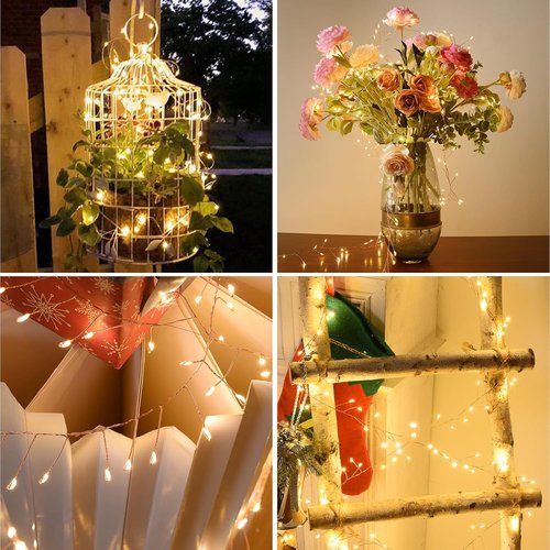 Dailyart 500 LED Fairy Lights - Warm White String Lights with Remote & Timer | 42Ft Waterproof Decor