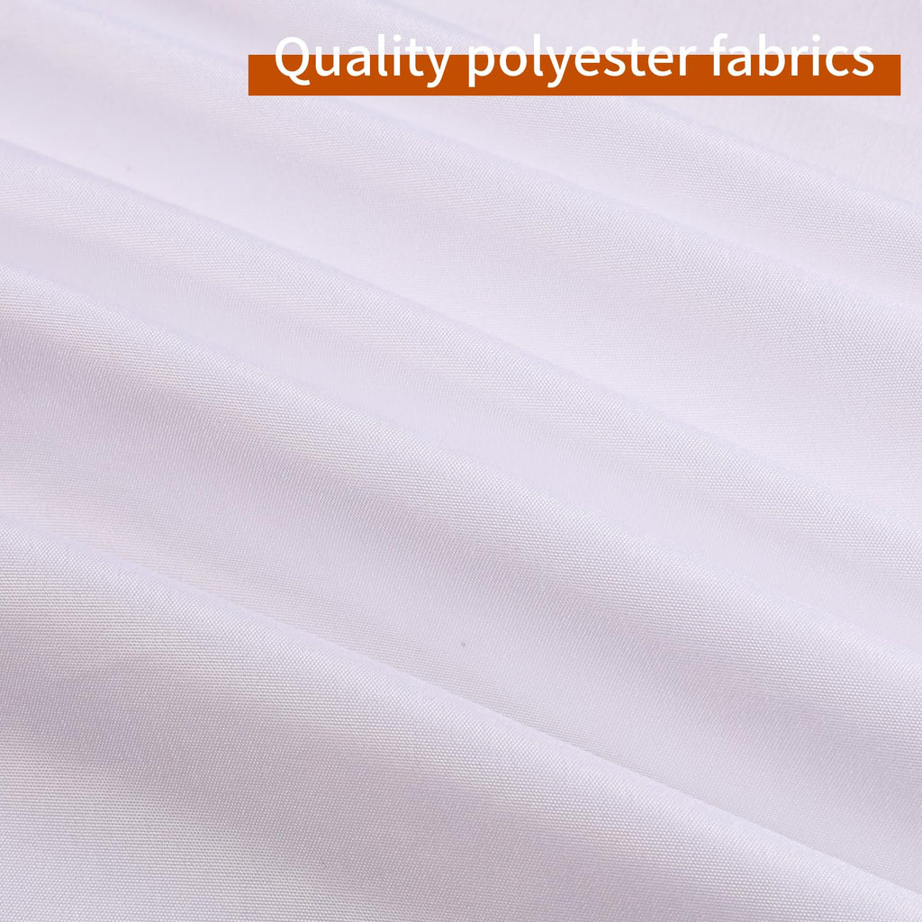 TUOTPE 10 Pack White Square Tablecloths, 60 x 102 Inch Stain Resistant and Wrinkle Polyester Fabric Washable Table Clothes Cover for 6 Foot Table, Wedding, Reception Banquet, Birthday Party