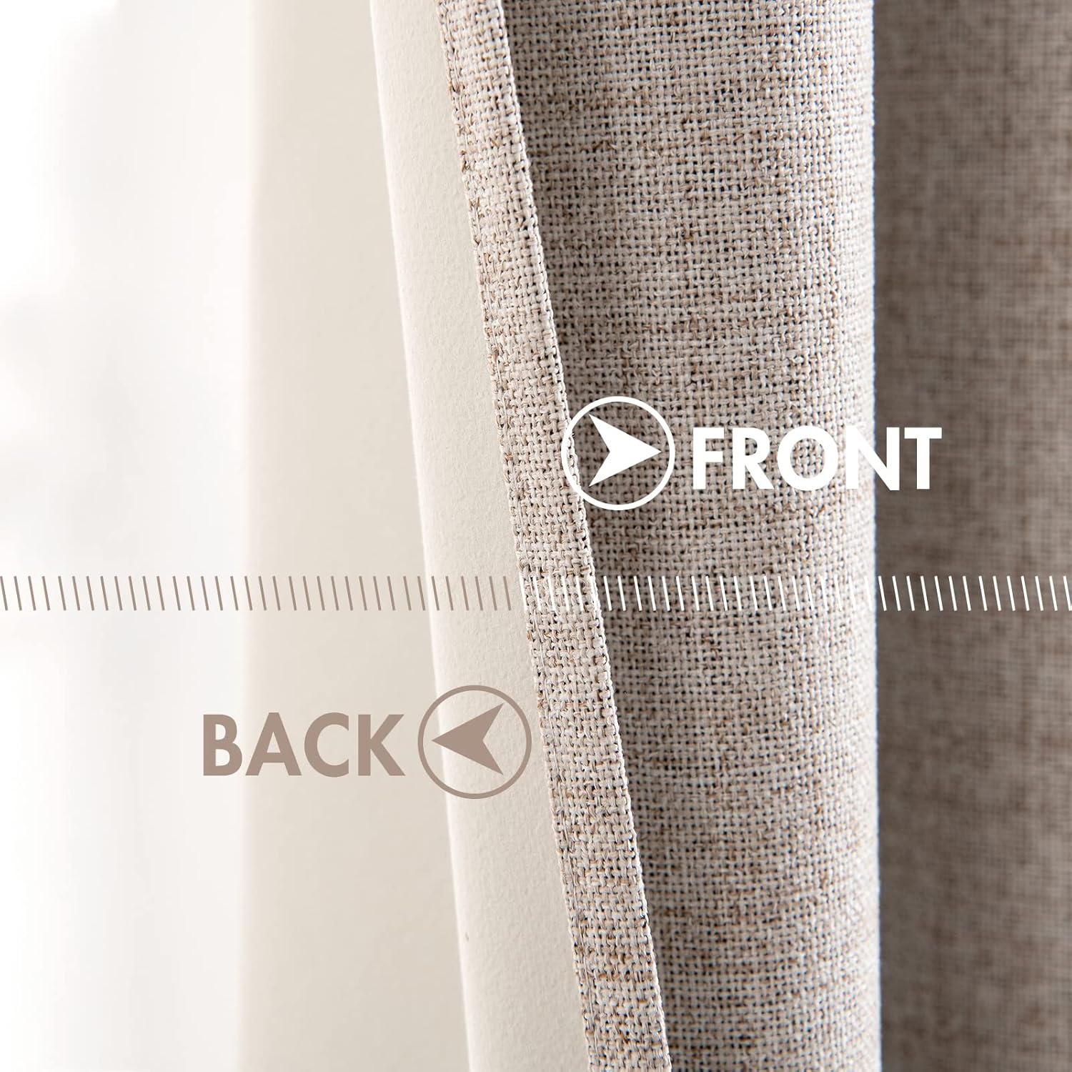 MIULEE Blackout Curtains - Thermal Insulated Natural Khaki Drapes for Bedroom | 52 x 90 Inch (2 Panels)