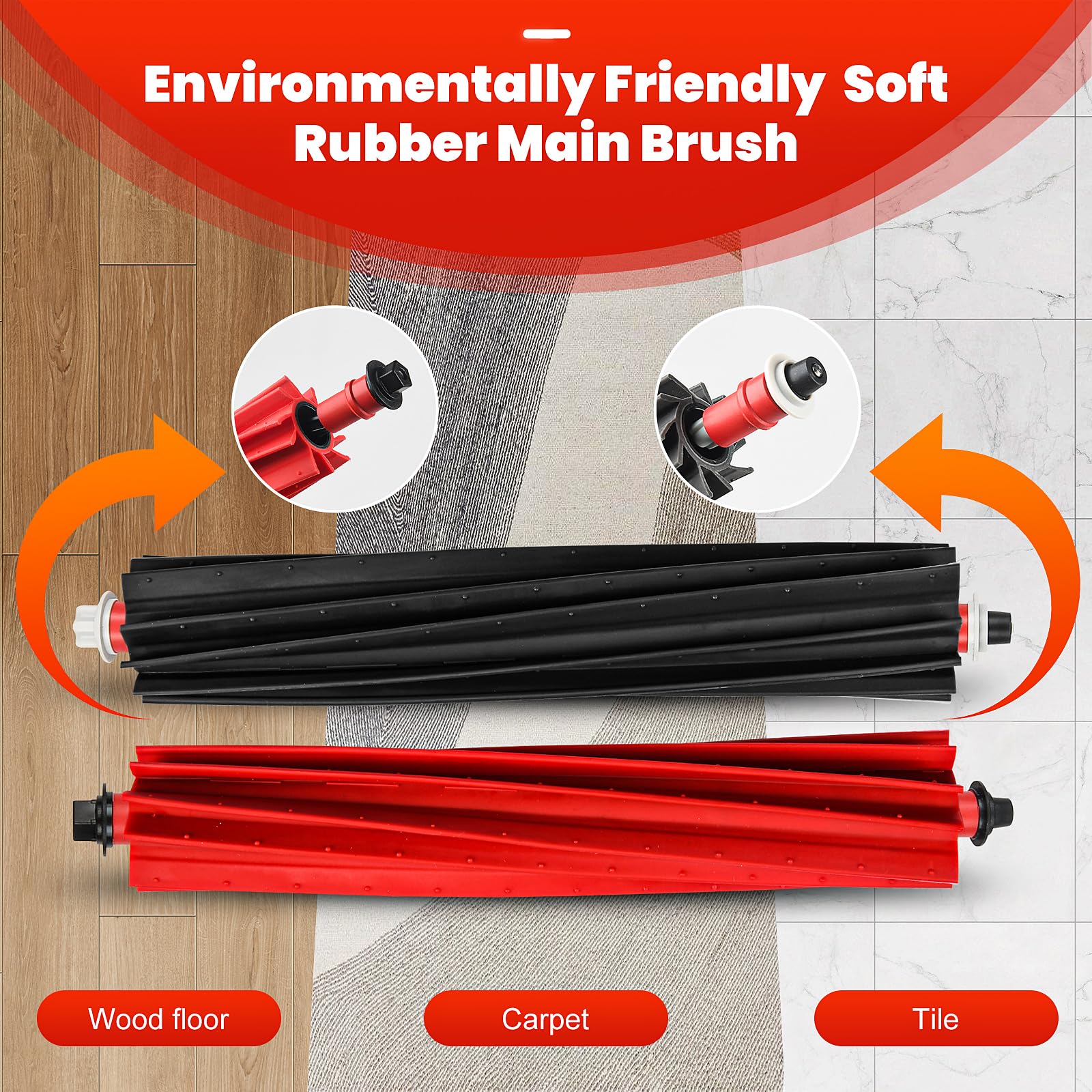 30 Pack Accessories Set for Roborock S8 Max/MaxV Ultra Robot Vacuum, 1 Pair Main Brushes, 2 Self-Cleaning Brush, 6 Side Brushes, 4 Filters, 4 Round Mop Pads, 4 Long Mop Pads, 6 Dust Bags, 2 Tools