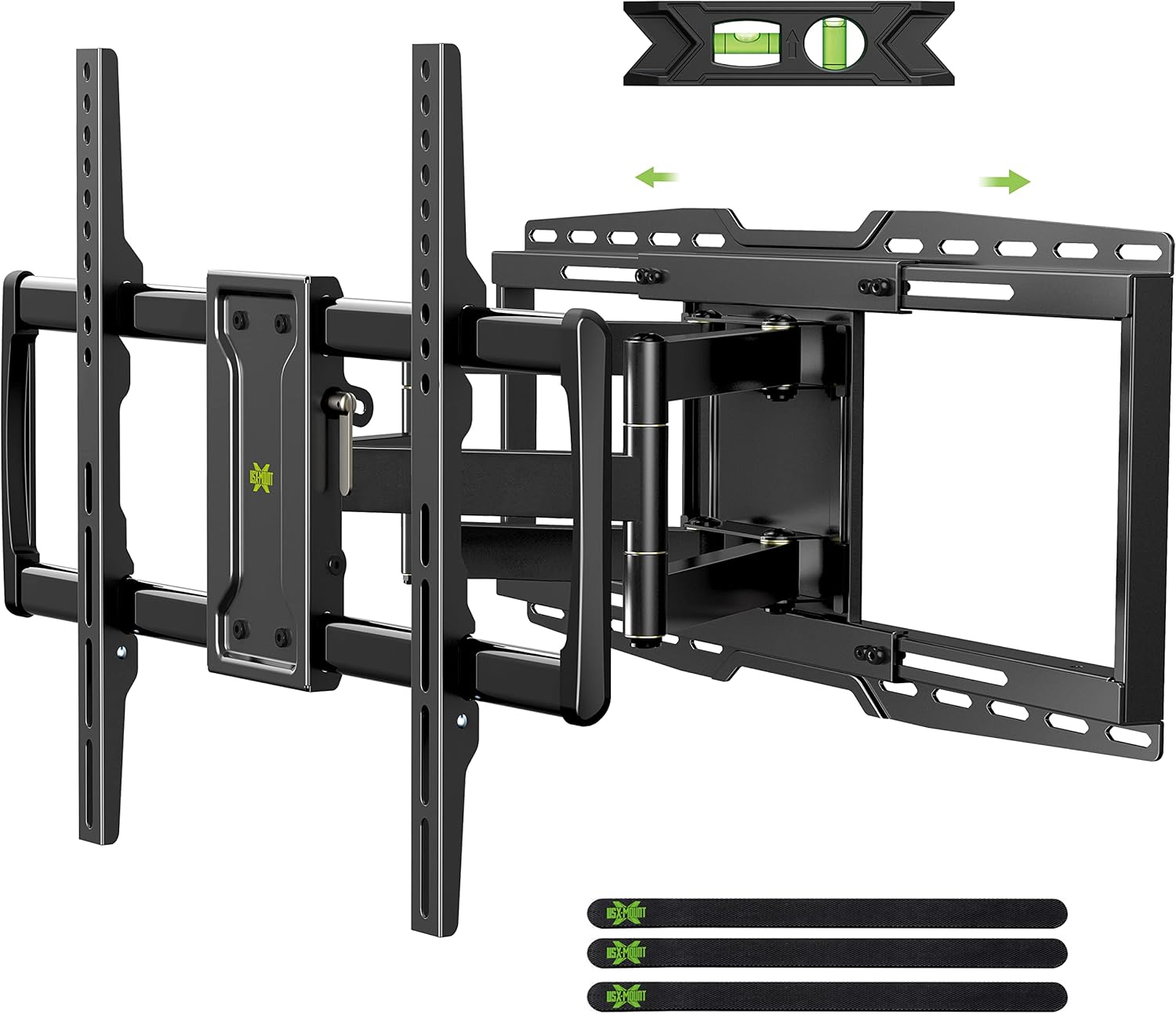 USX MOUNT Heavy Duty Full Motion TV Wall Mount - Fits 42-97 Inch TVs Up to 150 lbs | Tool-Free Tilt & Swivel