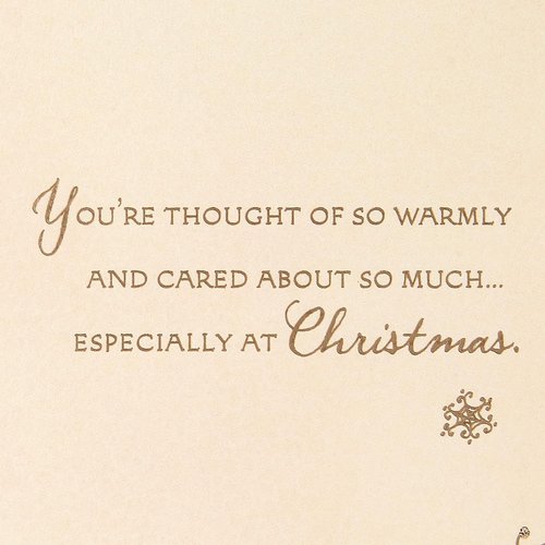 Hallmark Christmas Card - Thinking of You Design with Snowflakes | Perfect for Holiday Greetings