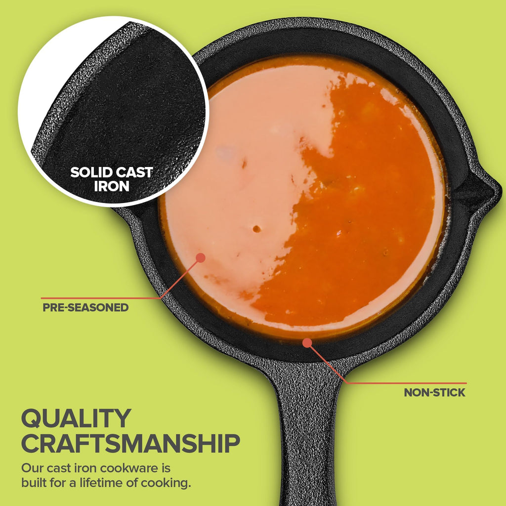 Modern Innovations Cast Iron Melting Pot for Grill Cooking, Basting Pot, Saucepan, Simmer Sauce and Butter, Small Pot, Mini Bowl for Sauces