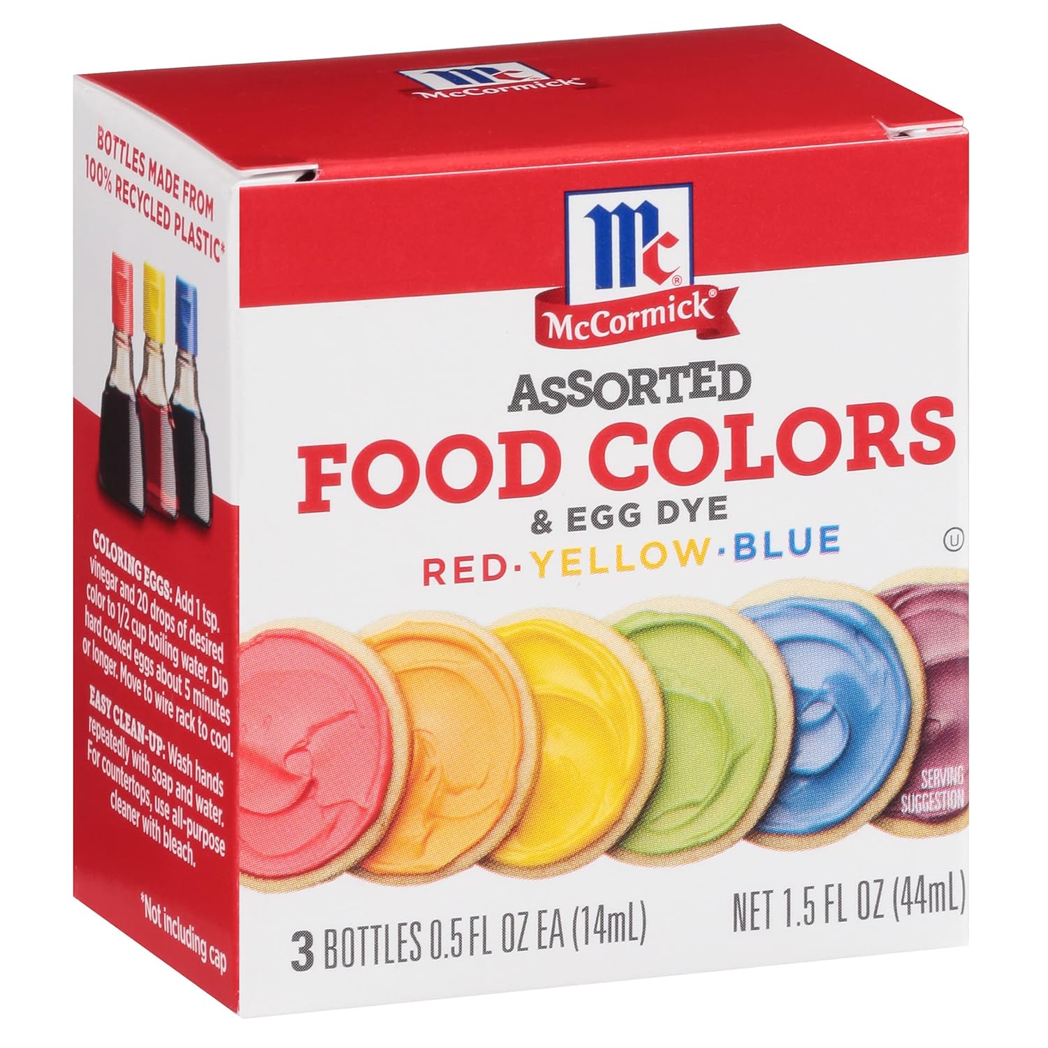 McCormick Food Colors & Egg Dye Set - Vibrant Assorted Colors, 1.5 Fl Oz
