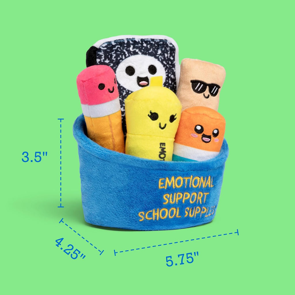 Relatable Emotional Support Plush Toys - Cute Stuffed Animals & Squishy Gifts | Set of 5 with Basket