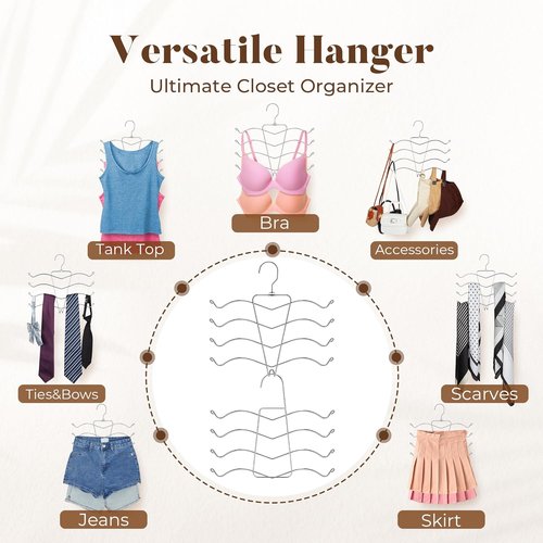 HOUSE DAY Bra Hangers - Space-Saving Closet Organizer for Bras, Camisoles & Accessories | 2 Pack