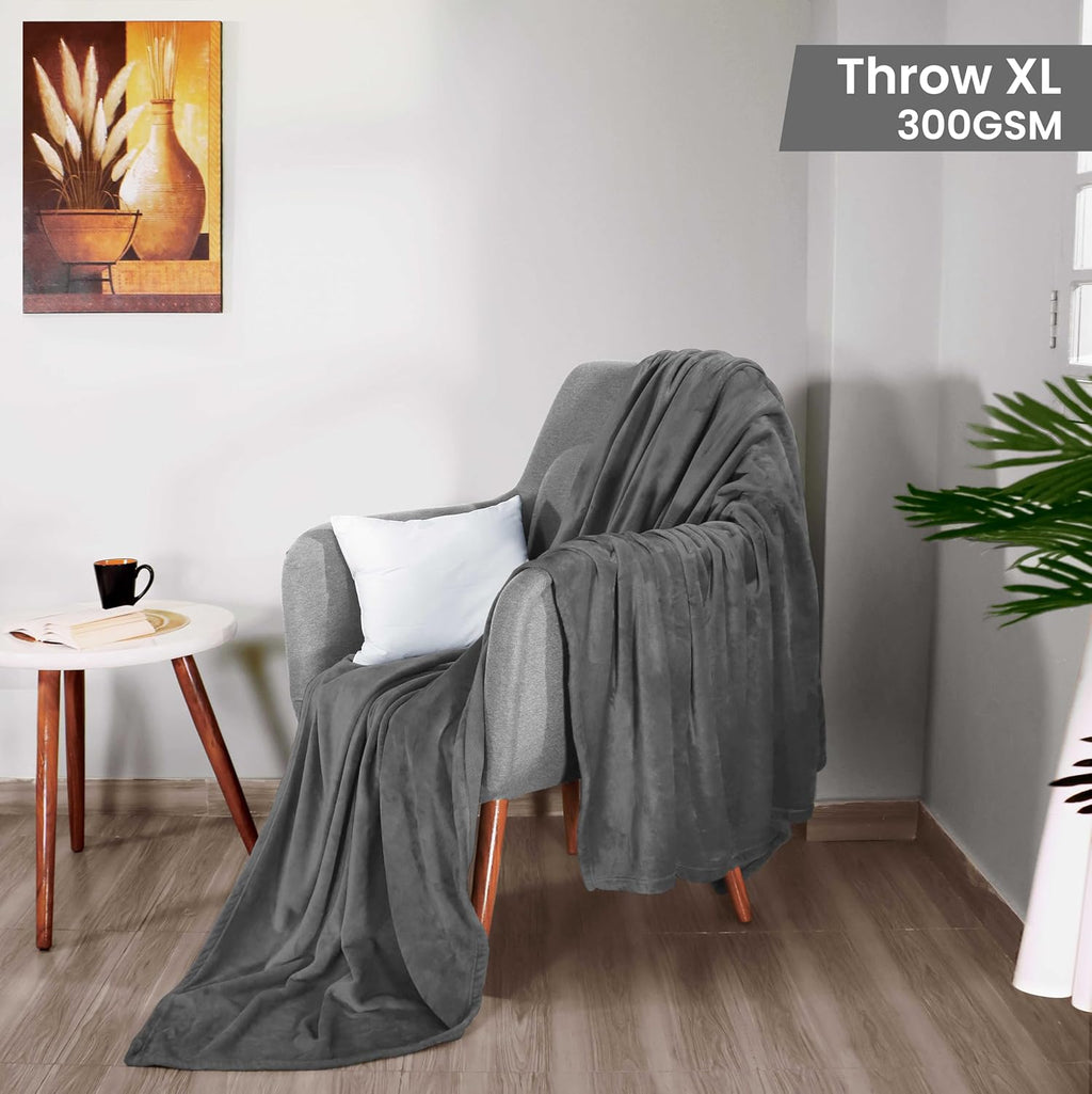 Utopia Bedding Fleece Blanket - XL Ultra Soft Grey Throw (50x70 Inches) | Cozy All-Season Home Decor Gift