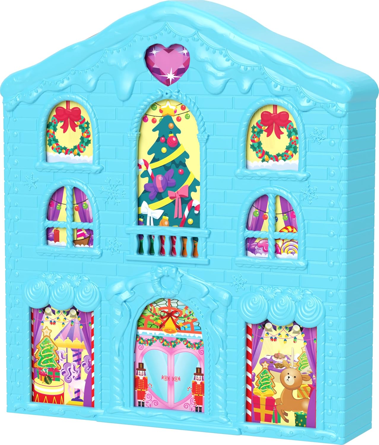 Polly Pocket Advent Calendar - Gingerbread House Playset with 24 Surprises & Dollhouse Accessories