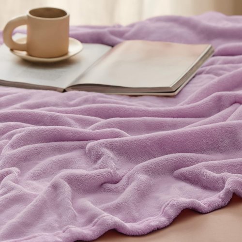 Bedsure GentleSoft Fleece Throw Blanket - XL Light Purple Plush & Cozy 300GSM for Bed, Sofa, Travel | 50x70 Inches