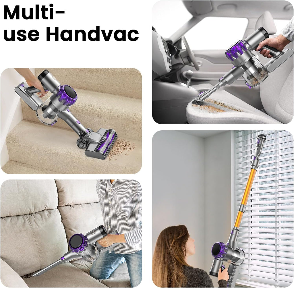 UML0 S3P Cordless Vacuum Cleaner - 45kPa Suction Power | 55-Minute Runtime, Self-Standing Design for Pet Hair & Hard Floors