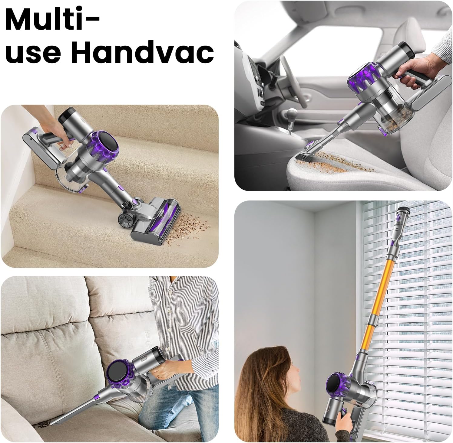 UML0 S3P Cordless Vacuum Cleaner - 45kPa Suction Power | 55-Minute Runtime, Self-Standing Design for Pet Hair & Hard Floors