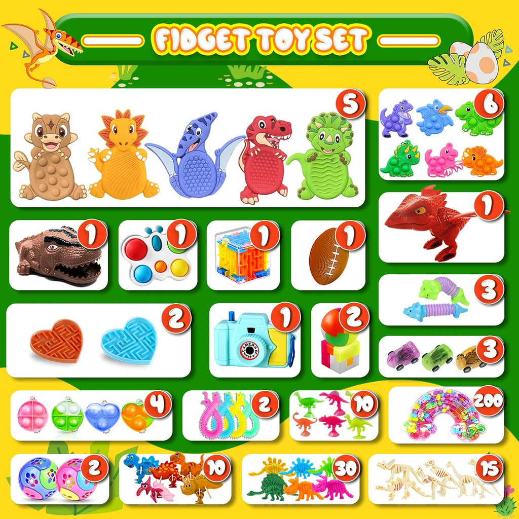 Skiennix Dinosaur Sensory Fidget Toys - 1000 PCS Bulk Party Favors for Kids | Perfect for Easter Egg Fillers & Classroom Prizes
