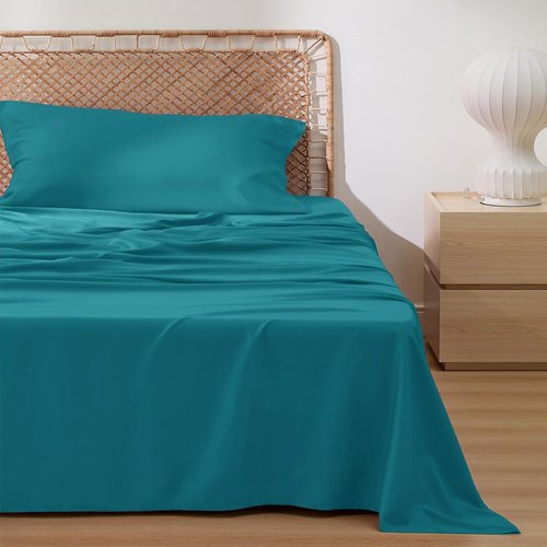 Bedsure Cooling Twin XL Sheets - Breathable Rayon from Bamboo | Soft & Silky Hotel Luxury Bedding in Turquoise
