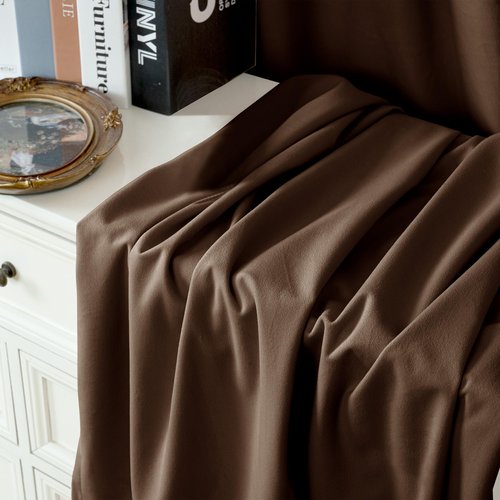 YoungsTex Dark Brown Velvet Curtains 84 Inch Length 2 Panels Set for Living Room, Chocolate Blackout Drapes Thermal Insulated with Grommet Privacy for Dining Bedroom, 2 Panels, 52 X 84 Inch