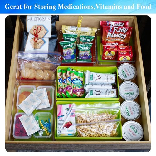 QKOQKO Silica Gel Packets - 35 Packs of 50 Grams, Food Safe Moisture Absorbers, Reusable Desiccant for Storage, Closet, Shoe Cabinet & More