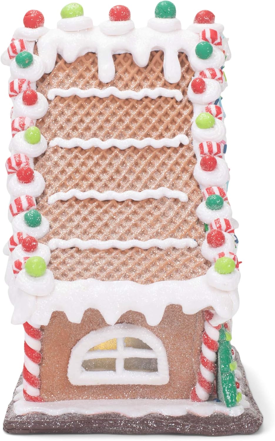 RAZ Imports Gingerbread Lighted Lodge | 11.5" Festive Holiday Decor for Christmas