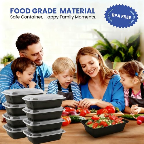 Eco Maicoco 15 Pack 32oz Meal Prep Containers Reusable BPA-Free, Disposable Food Storage Containers with Lids, Leakproof To Go Food Containers Bento Box, Microwave Freezer Dishwasher Safe