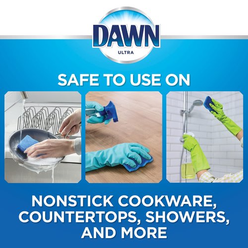 Dawn Non-Scratch Kitchen Dish Sponges, Blue, Pack of 12