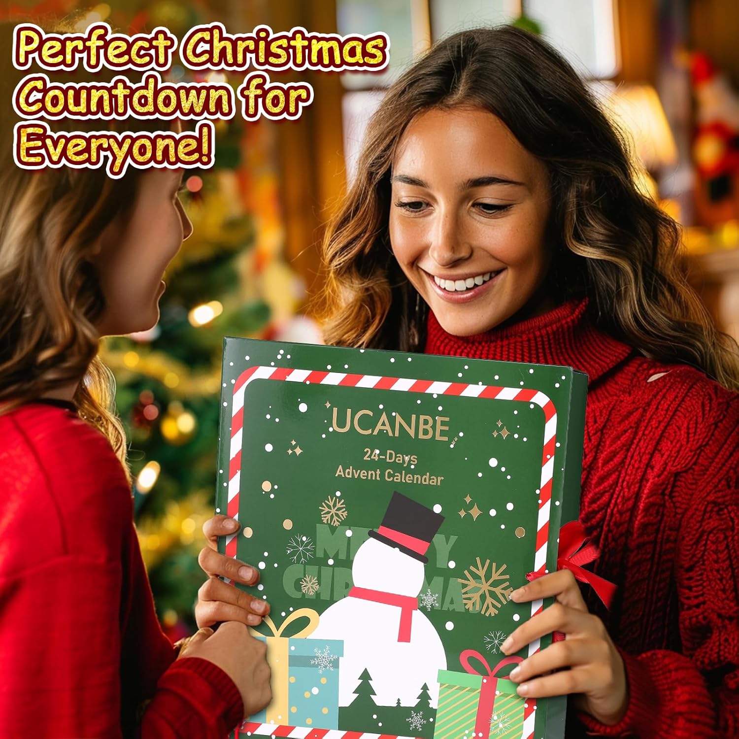 UCANBE Makeup Advent Calendar 2025 - 24-Piece Holiday Gift Set for Women & Teens | Beauty Surprises