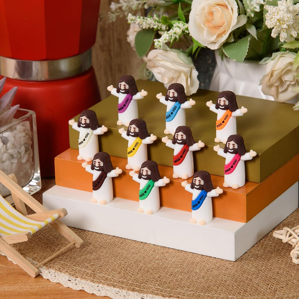 Mini Jesus Figures by [Brand Name] - 50 Pcs Tiny Religious Christ Dolls for Easter Egg Stuffers | Multicolor